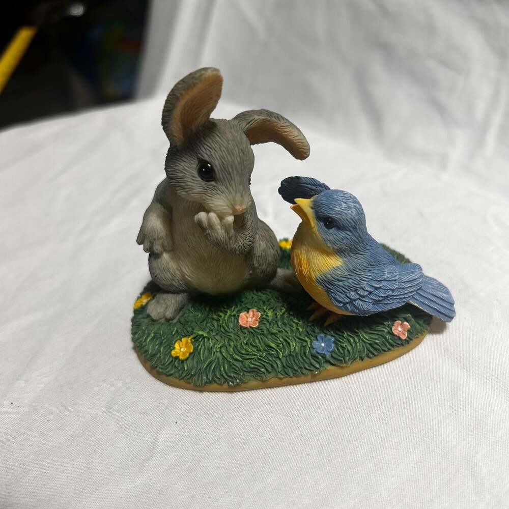 Charming Tails A Little Bird Told Me Bunny and Bluebird Figurine 89/720